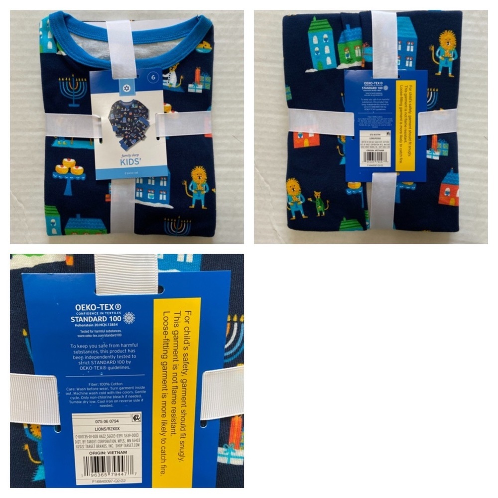 COPY - Target Kids Pajama Set Hanukkah Family Unisex Matching Pajamas Dreidel L… - Picture 4 of 10